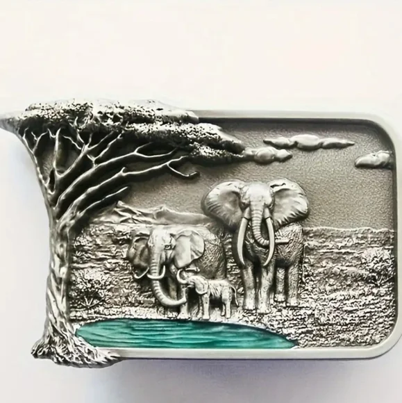 Accessories | Unique New Silver Elephant Belt Buckle | Poshmark